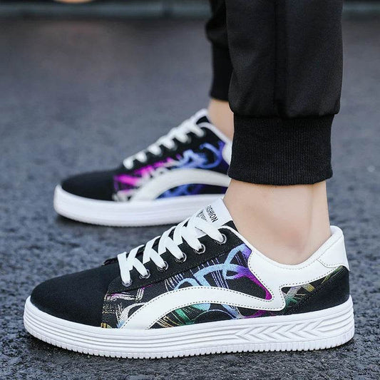 Buy Center Graffiti Print Canvas Sneakers - Casual Women’s Shoes - Buy Center UK