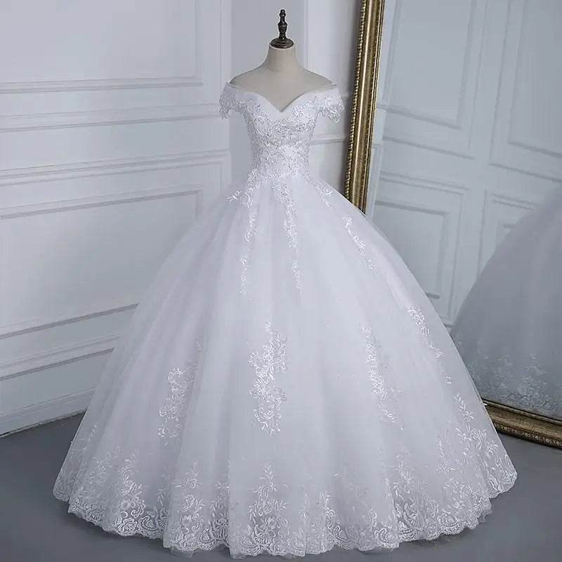 Maria Novia Off The Shoulder Wedding Dress - Vintage Sweetheart Gown - Buy Center UK