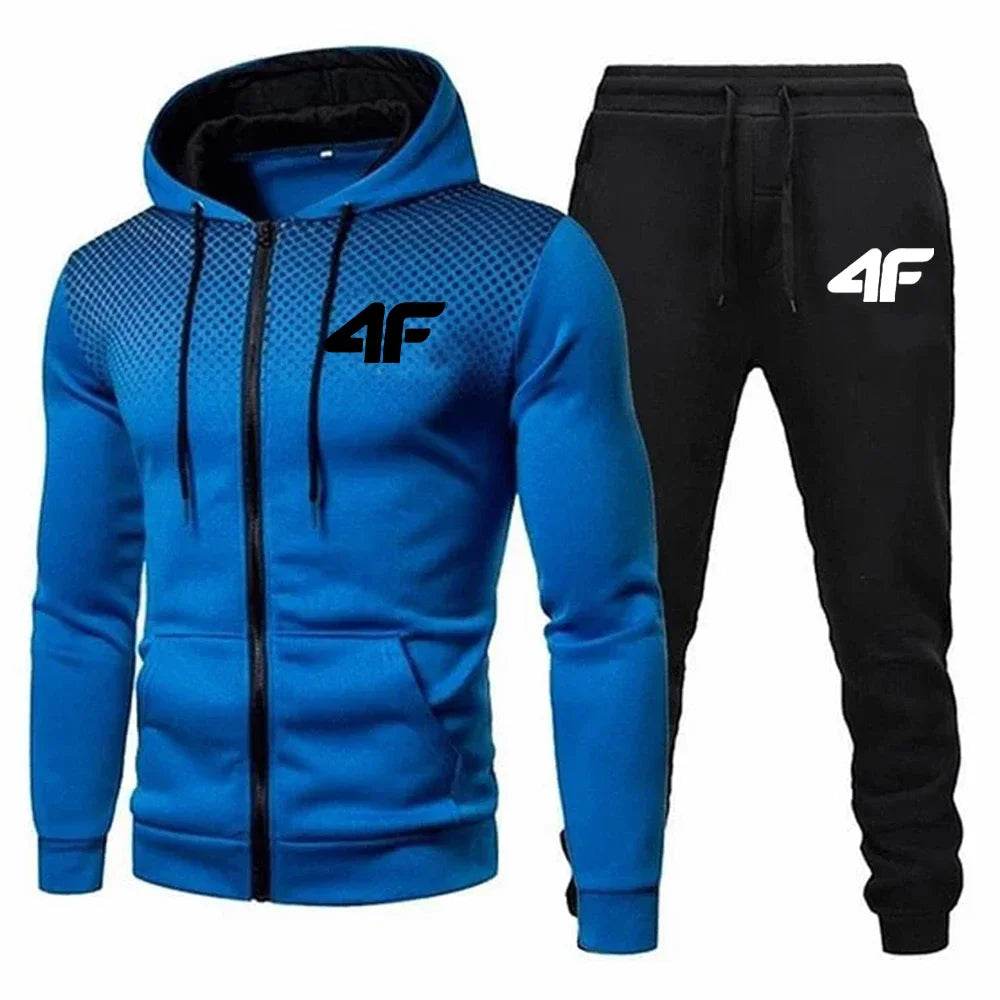 Buy Center Men's Autumn Winter Tracksuit - Sporty Zipper Jacket Set - Buy Center UK