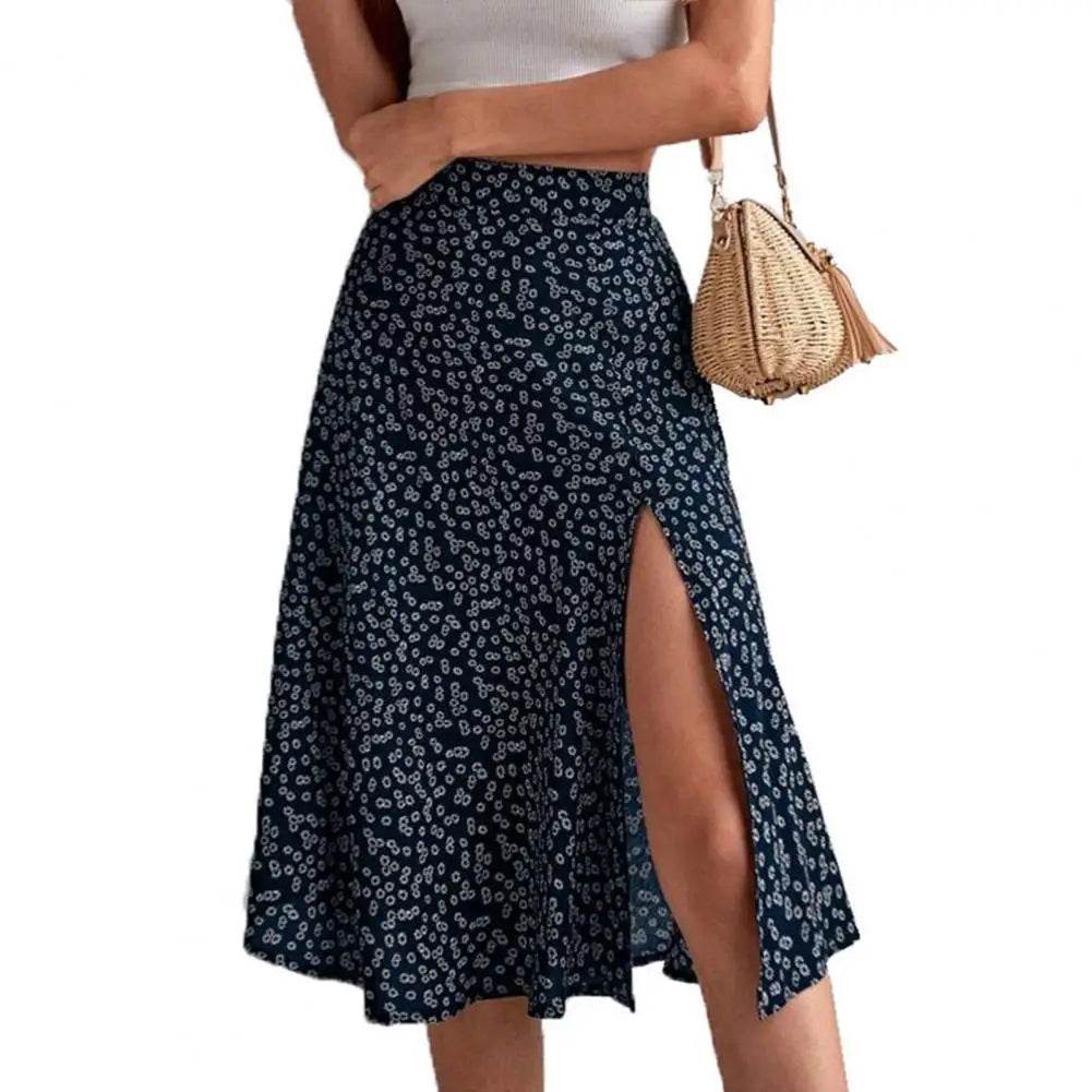 Buy Center Women’s Floral Print A-line Midi Skirt - High Waist Style - Buy Center UK