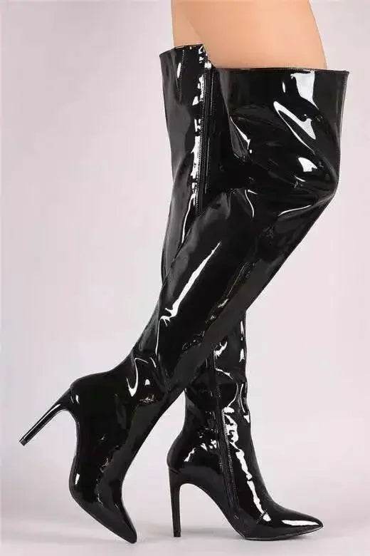 Buy Center Women’s Over-The-Knee Boots - Pointy Toe Punk High Heels - Buy Center UK