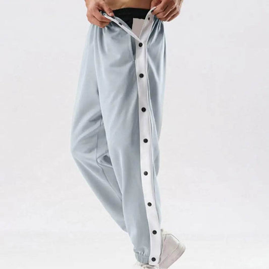 Buy Center Mid-Rise Men Sweatpants - Elastic Waist, Side Pockets - Buy Center UK