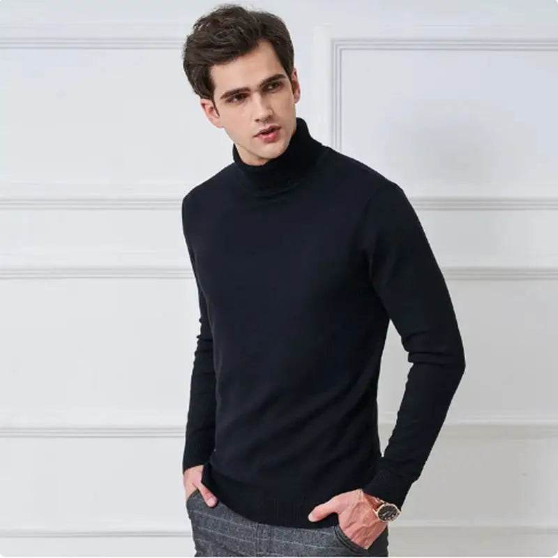 Buy Center Cashmere Cotton Blend Turtleneck Sweater - Warm & Stylish - Buy Center UK