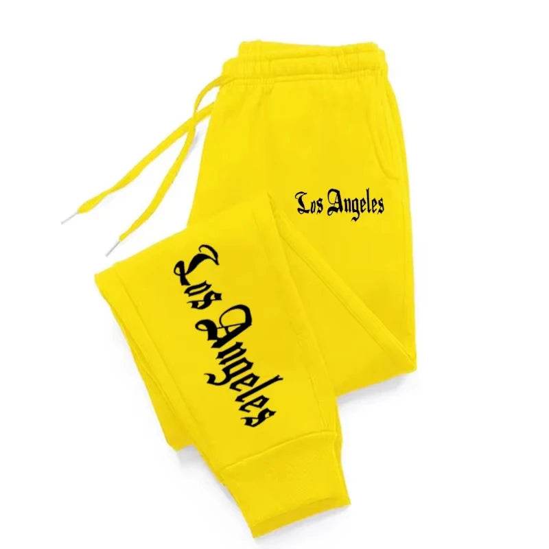 Los Angeles Letter Printed Jogging Pants - Unisex Casual Sports Wear - Buy Center UK