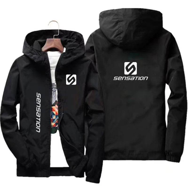 Buy Center Men's Waterproof Windbreaker Jacket - Hooded, Large Size - Buy Center UK