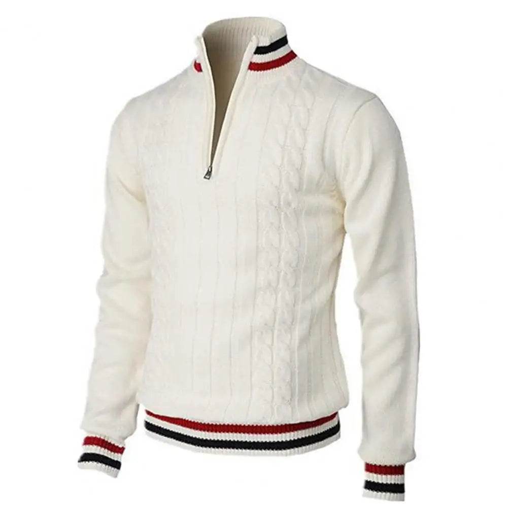 Buy Center Turtleneck Pullover Sweater - Patchwork Color Twist Design - Buy Center UK