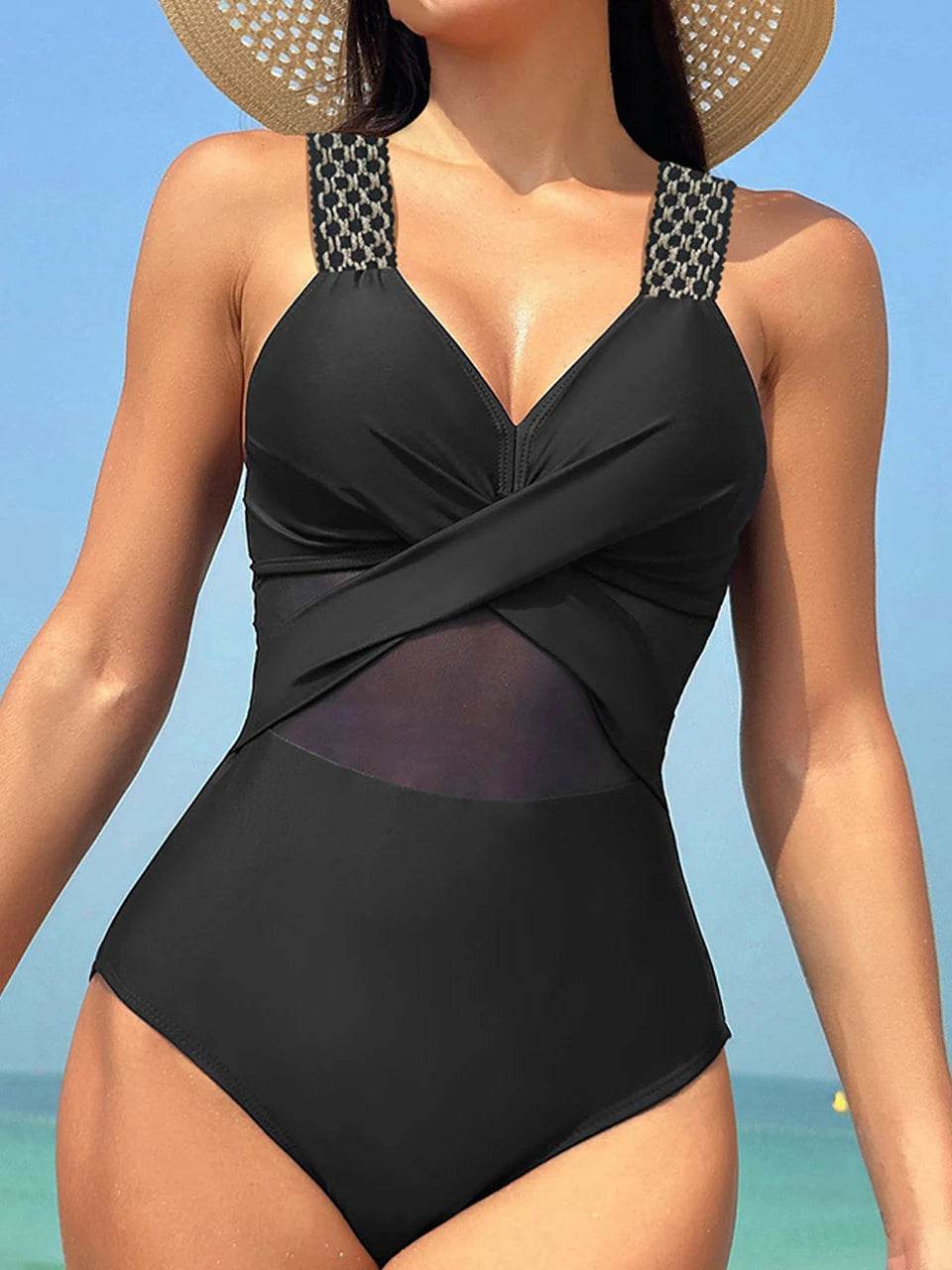 Buy Center 2024 Plain Ruched One-Piece Swimsuit for Women - Buy Center UK