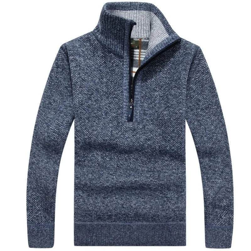 Buy Center Men's Fleece Sweater - Half Zipper Turtleneck Pullover - Buy Center UK
