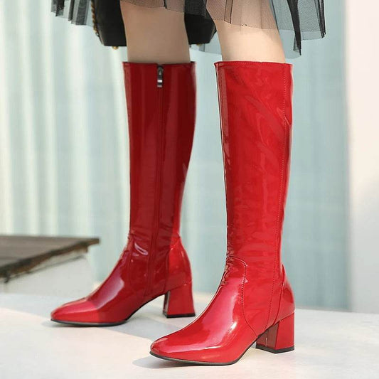 Buy Center Knee High Boots for Women - Elegant Square Toe Style - Buy Center UK