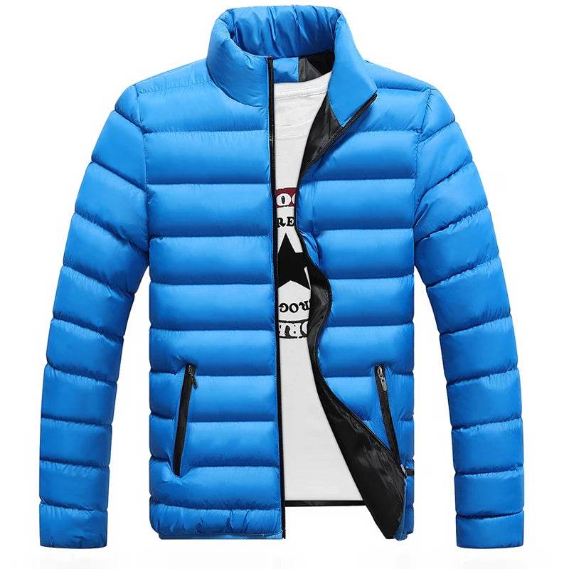 Buy Center Men's White Duck Down Jacket - Warm, Slim Fit Puffer Coat - Buy Center UK