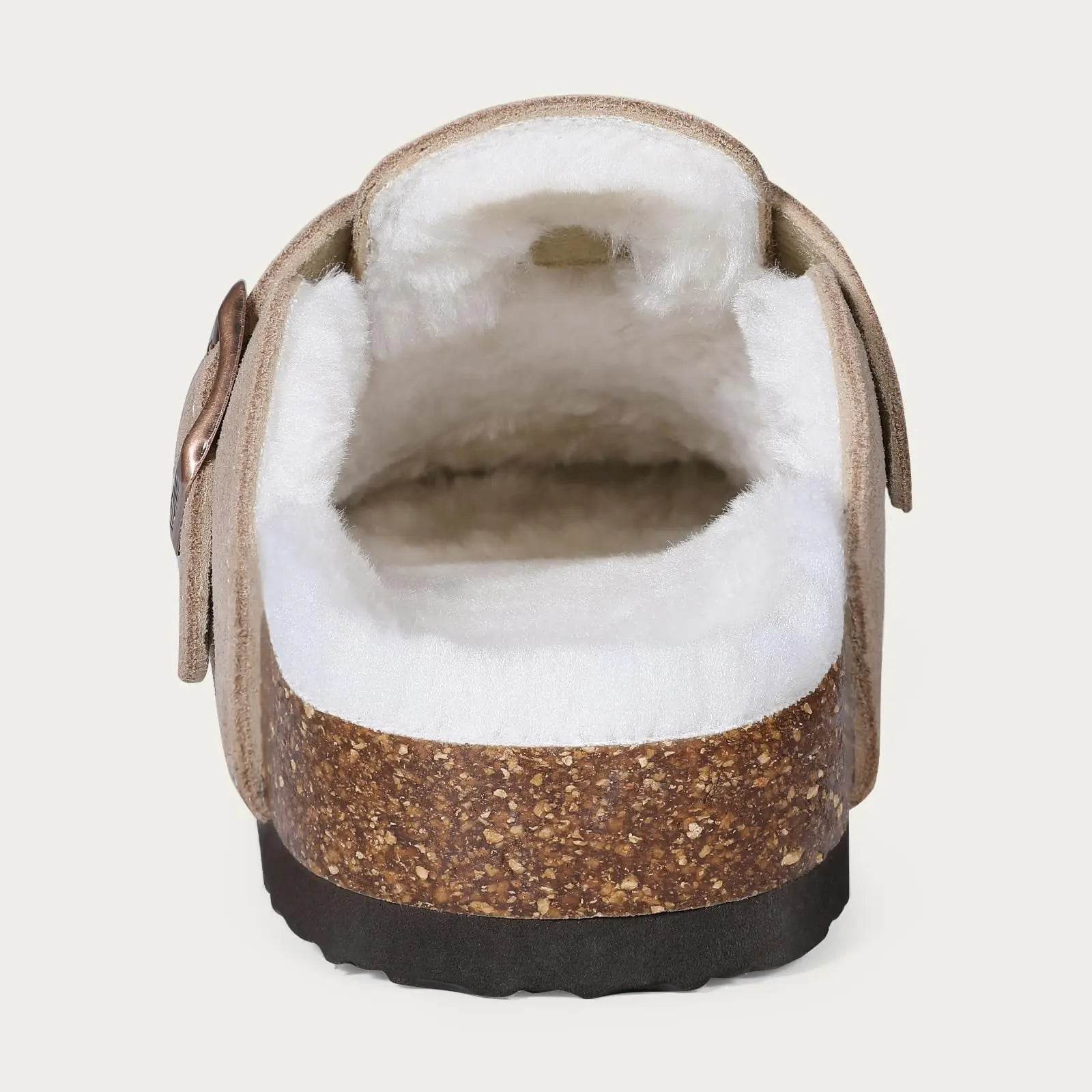 Comwarm Winter Fuzzy Cork Clogs - Plush Fur Lined Slippers for All - Buy Center UK
