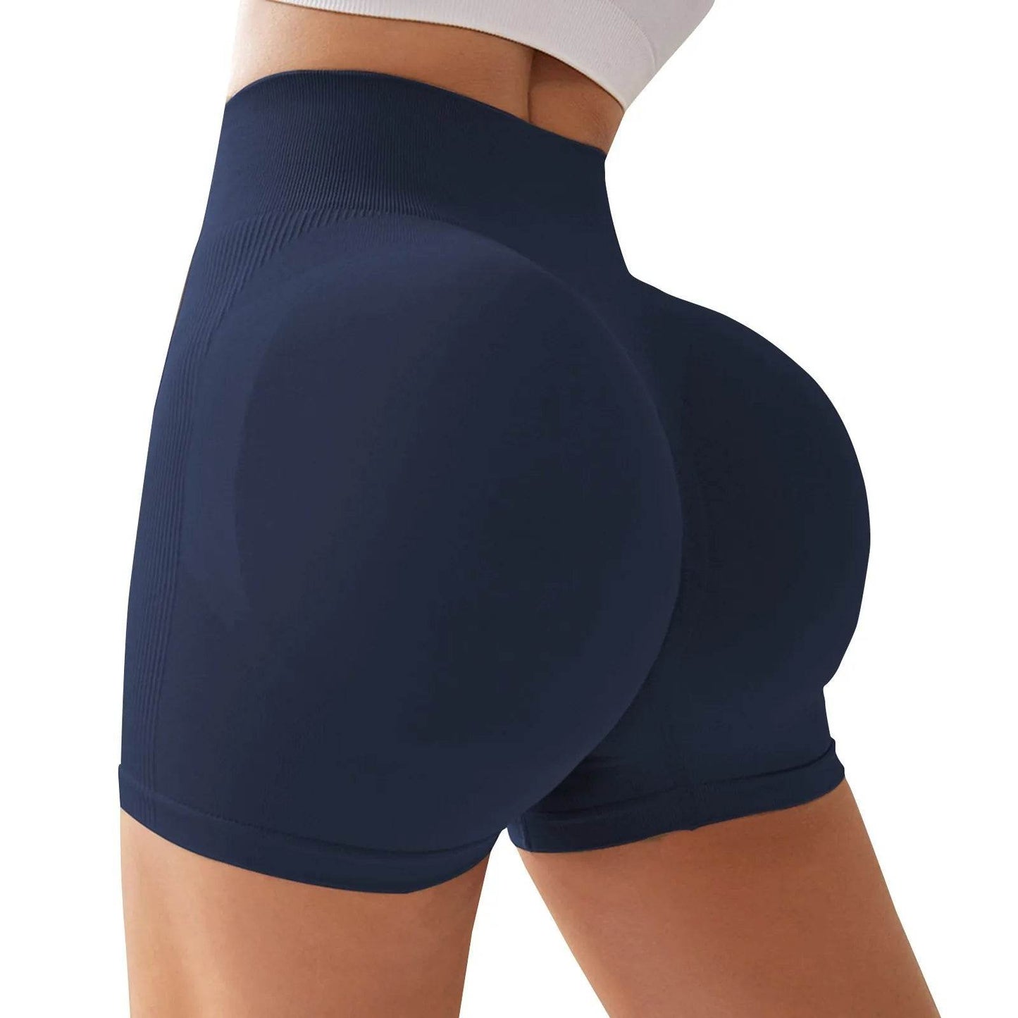 Buy Center High Waist Peach Lift Sports Shorts - Elegant Summer Fit - Buy Center UK