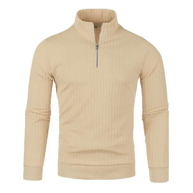 Buy Center Men's Semi Turtleneck Half Zip Pullover - Gothic Style - Buy Center UK