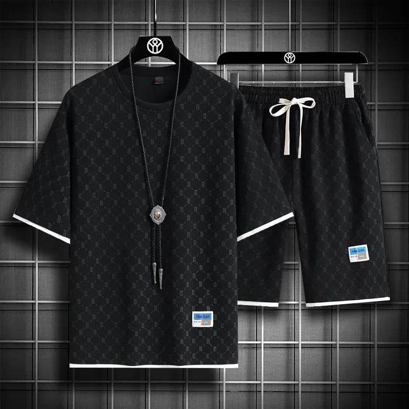 Buy Center Men's Plus-Size Casual Checkered Sports Suit - M-5XL - Buy Center UK