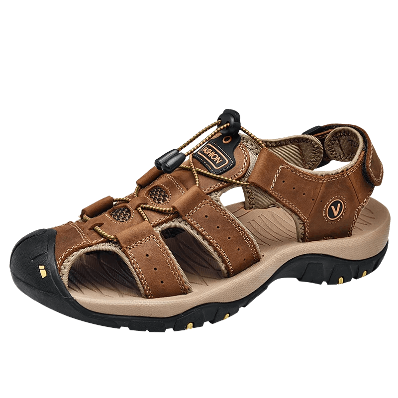 Buy Center Genuine Leather Men’s Sandals - Leisure Beach Slippers - Buy Center UK