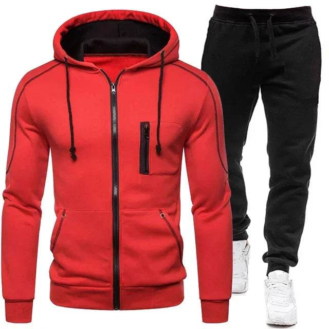 Buy Center 2024 Men’s Tracksuit - Warm Double Zipper Jacket & Pants - Buy Center UK
