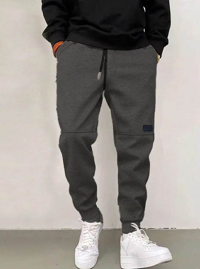 Buy Center Men's Thickened Casual Pants - Drawstring & Cuffed Ankles - Buy Center UK