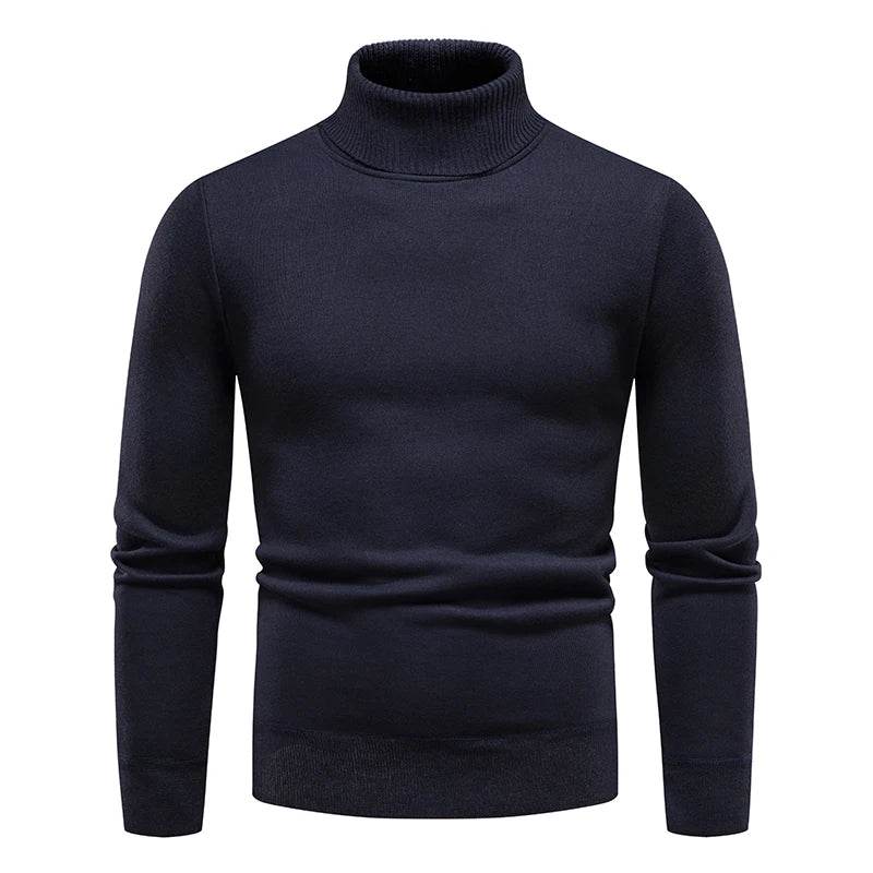 Buy Center Men's Turtleneck Sweater - Cozy Solid Color Casual Knit - Buy Center UK