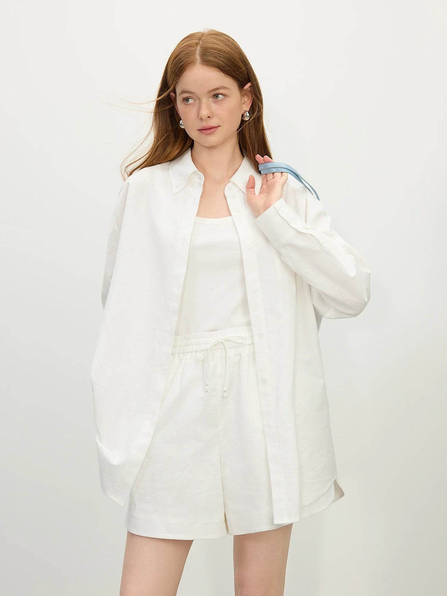 FSLE Women’s Summer Cotton Linen Shirt & Shorts Set - Casual Elegance - Buy Center UK
