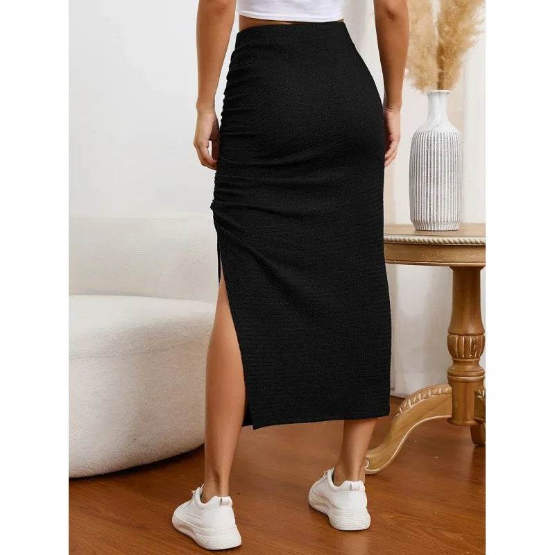 2024 High-Waisted Pleated Skirt - Slim Fit for Spring/Autumn - Buy Center UK