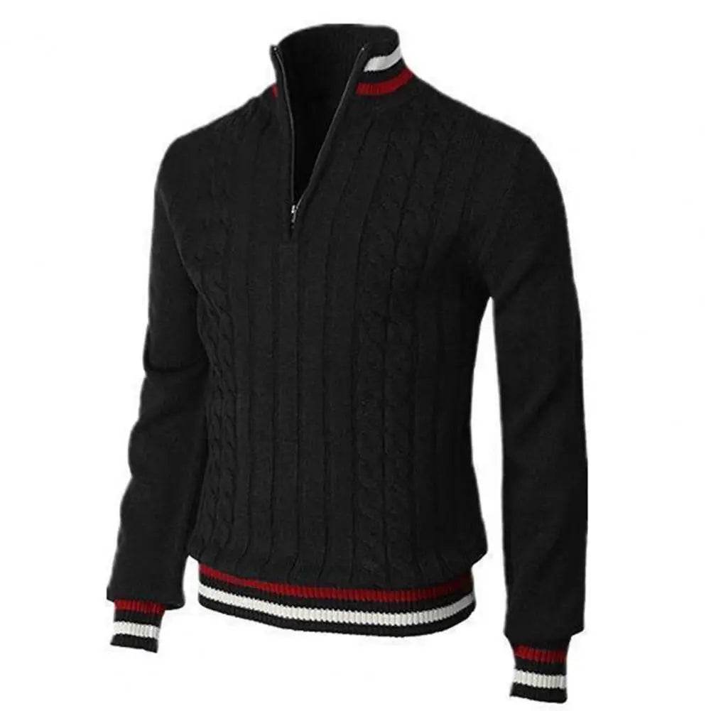 Buy Center Turtleneck Pullover Sweater - Patchwork Color Twist Design - Buy Center UK