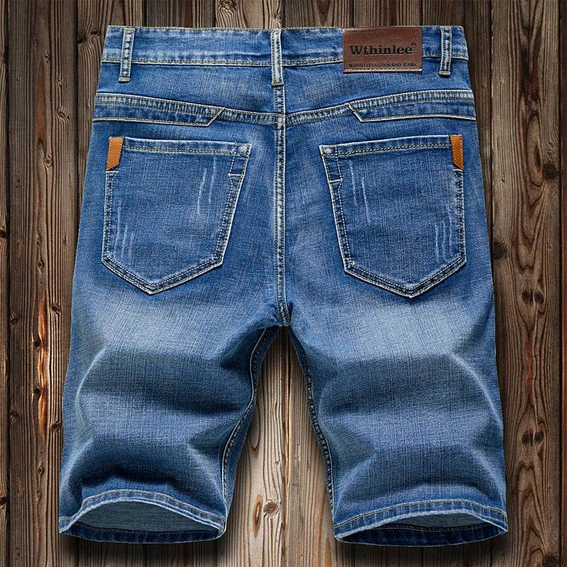 Buy Center Men's Denim Shorts - Classic Black & Blue Slim Fit - Buy Center UK