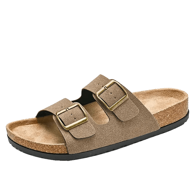 Buy Center Men's Leather Sandals - Comfortable Slip-On Summer Shoes - Buy Center UK