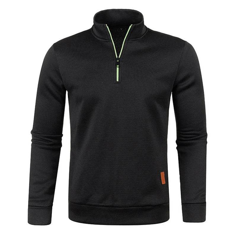 Buy Center Men's Half Zipper Pullover Sweater - Casual Turtleneck Style - Buy Center UK
