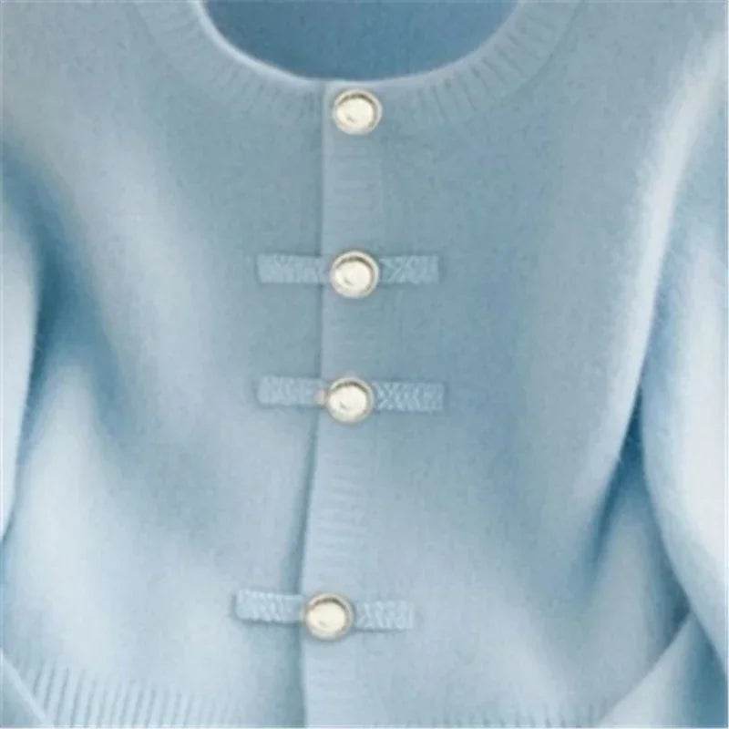 Buy Center Vintage Wool Knitted Cardigan - Casual O-neck Sweater - Buy Center UK