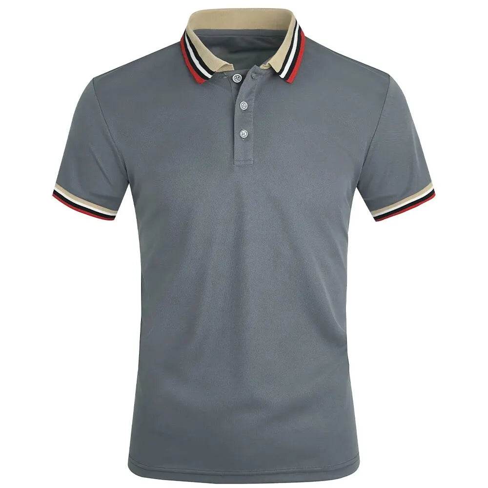 Buy Center Men’s Summer Polo Shirt - Breathable Cotton, Stylish Stripe - Buy Center UK