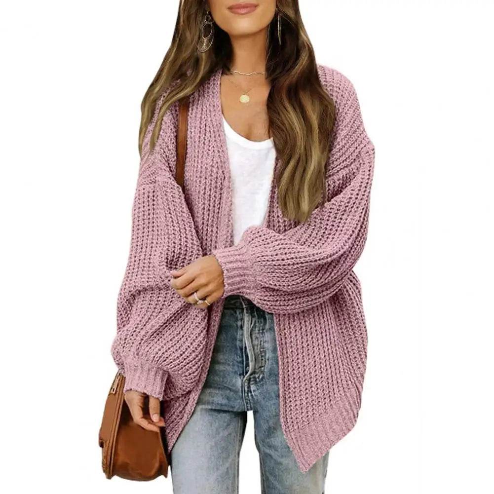 Buy Center Women's Solid Color Cardigan Sweater - Open Front Design - Buy Center UK