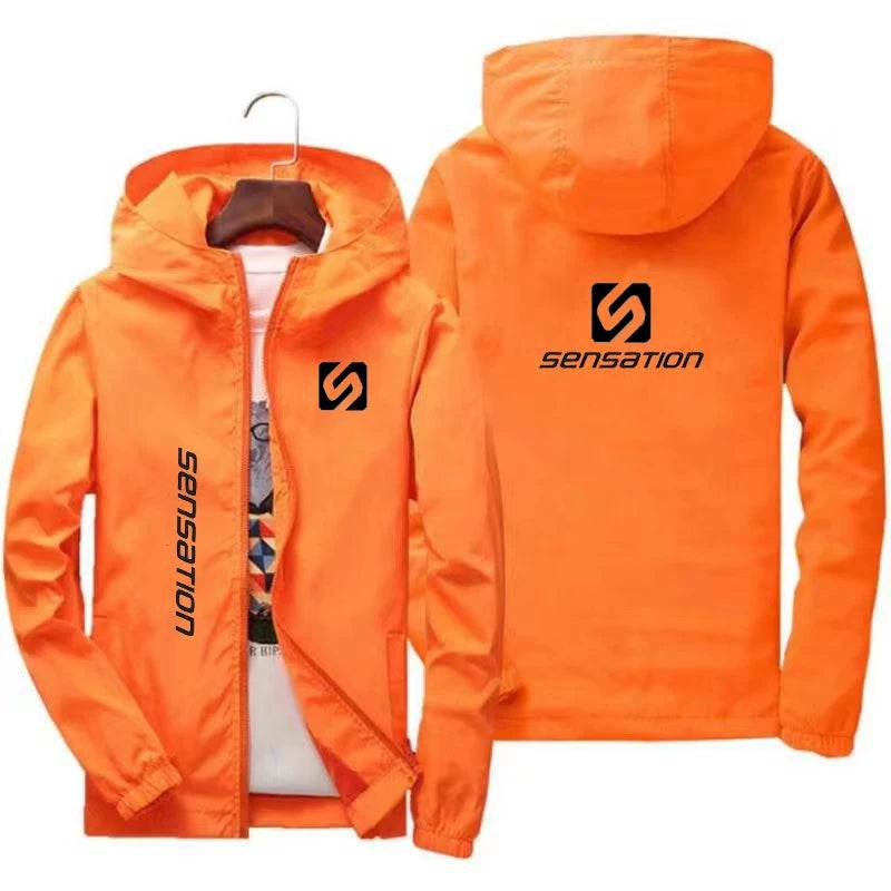 Buy Center Men's Waterproof Windbreaker Jacket - Hooded, Large Size - Buy Center UK
