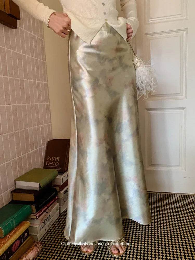 Buy Center High Waisted Fishtail Skirt - Elegant Silk Satin Design - Buy Center UK