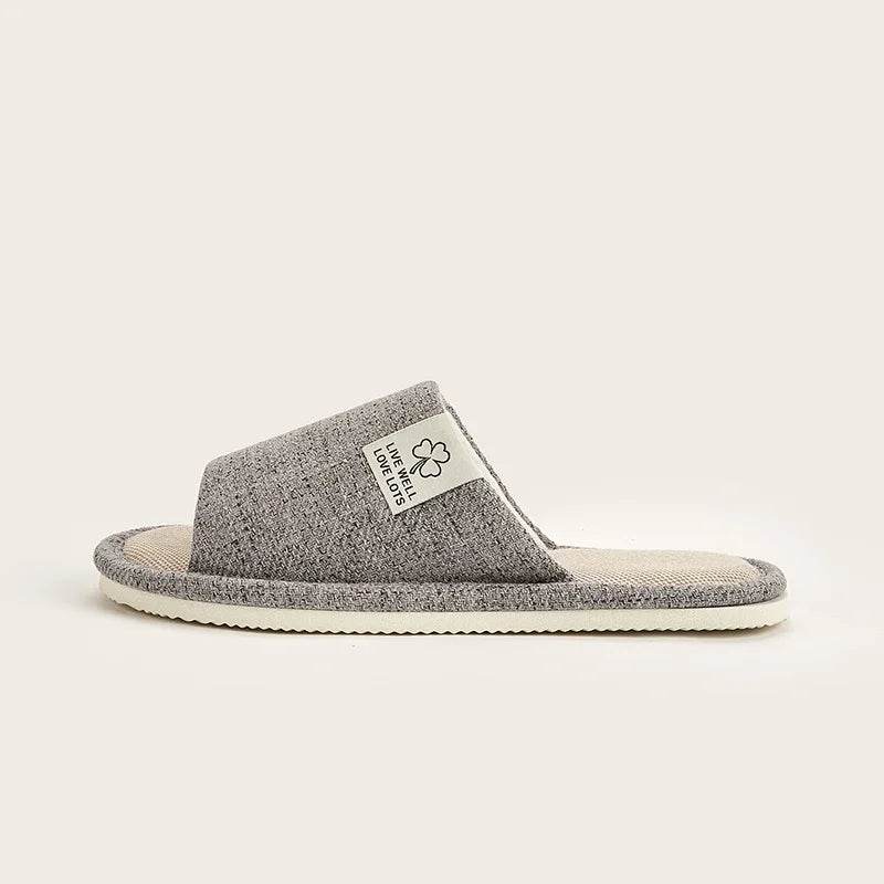 Buy Center Men’s Linen Slippers - Open-Toed, Comfortable for Home - Buy Center UK