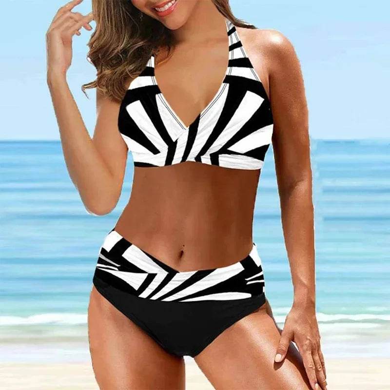 Buy Center Large Size Bikini - Gathered Backless Summer Swimwear - Buy Center UK