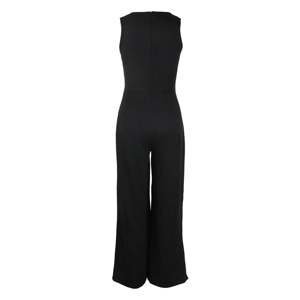 Buy Center Women's Retro Jumpsuit - Casual Solid Overalls for Summer - Buy Center UK