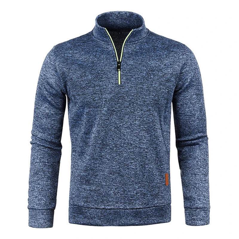 Buy Center Men's Half Zipper Pullover Sweater - Casual Turtleneck Style - Buy Center UK