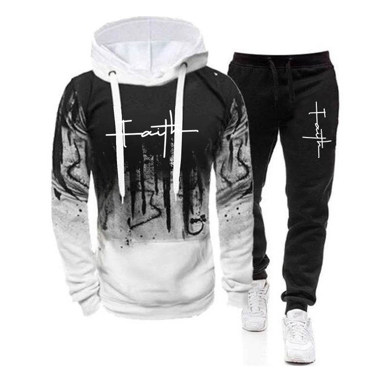 Buy Center Men's 2Pcs Sweatshirt & Tracksuit - Casual Fitness Set - Buy Center UK