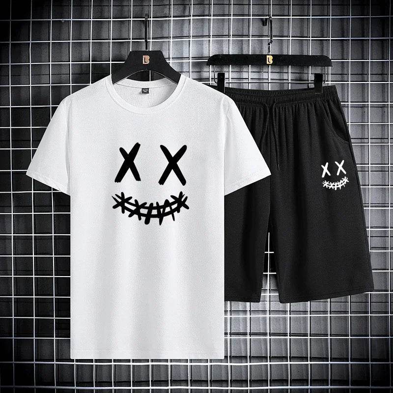 Buy Center Men's Summer Sports Suit - Slim Fit T-Shirt & Shorts Set - Buy Center UK