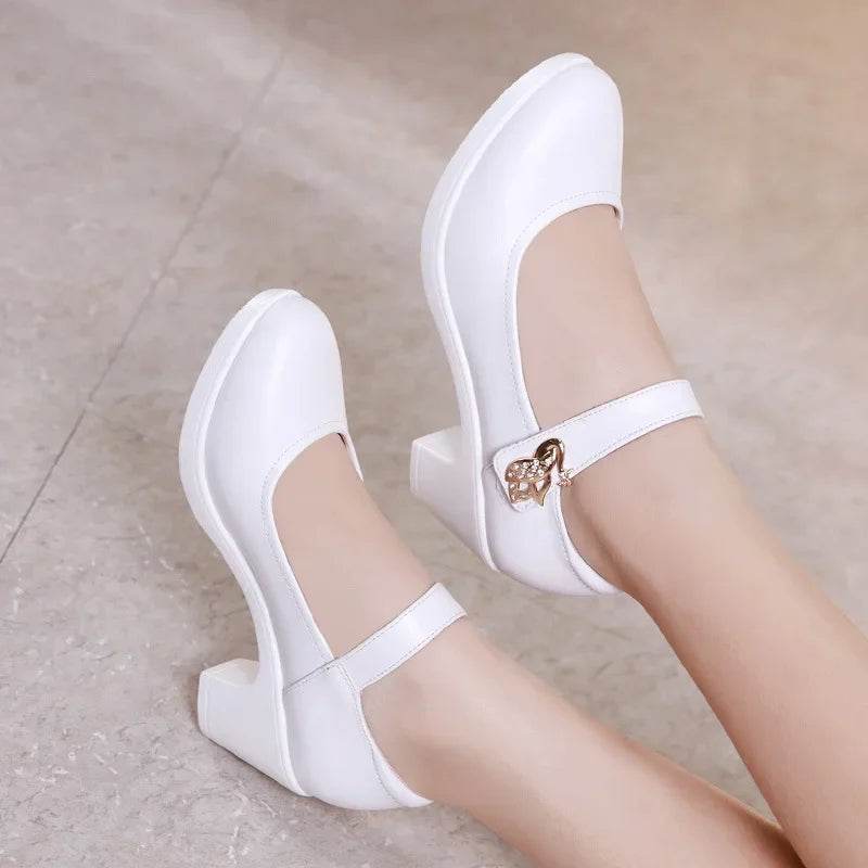 YanCloud 5cm Platform Mary Jane Pumps - Elegant Wedding Shoes for Women - Buy Center UK