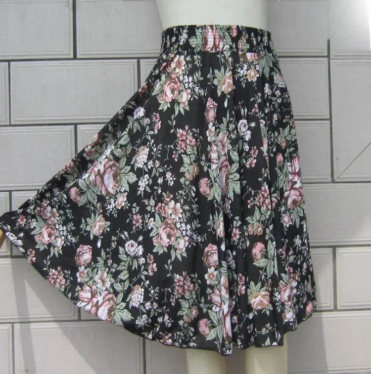 Buy Center Summer Ice Silk Skirt - Floral Design for Women - Buy Center UK