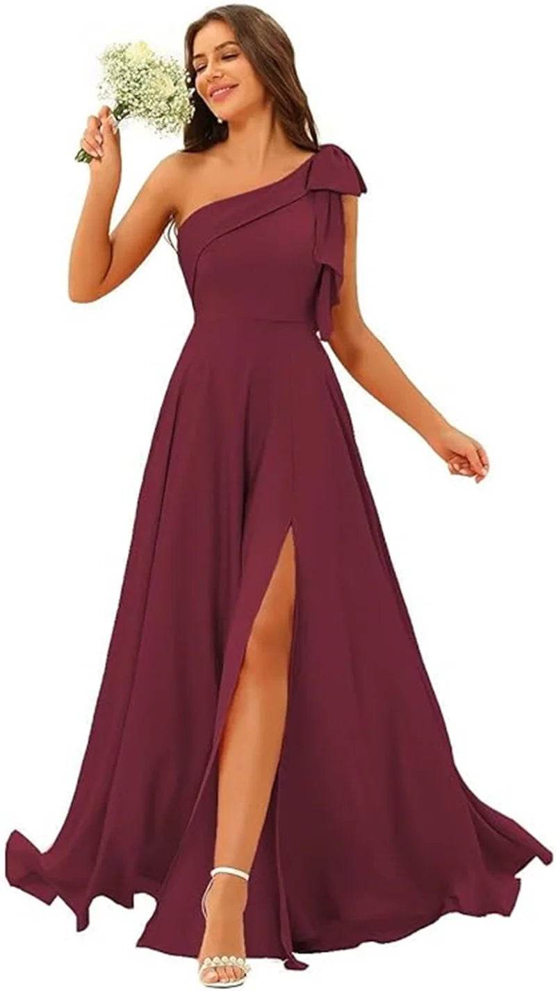 Buy Center Customized Satin A-Line One Shoulder Bridesmaid Dress - Buy Center UK