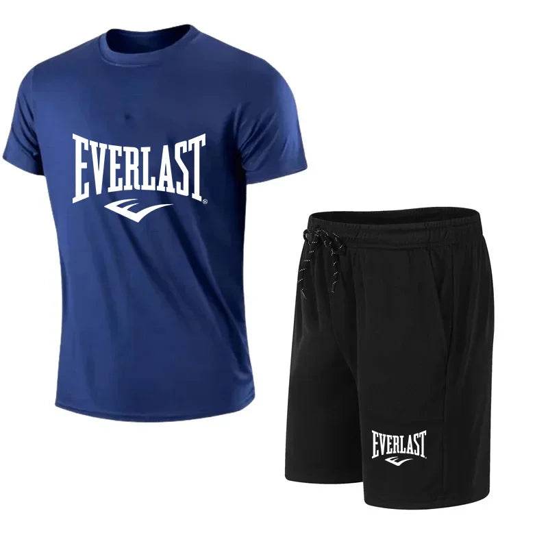 EVERLAST Men's T-shirt and Shorts Set - Trendy Sporty Leisure Wear - Buy Center UK