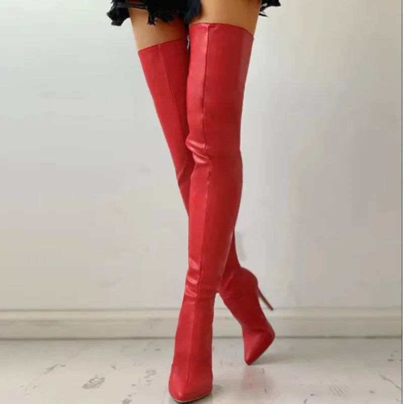 Buy Center Women's Over Knee Boots - High Heel 11cm, Big Size 40-46 - Buy Center UK