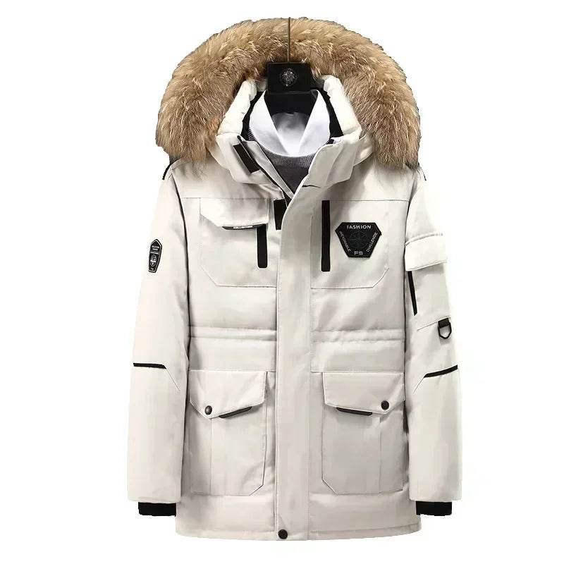 Buy Center Winter Down Jacket - 90% Duck Down, Fur Collar for -30°C - Buy Center UK