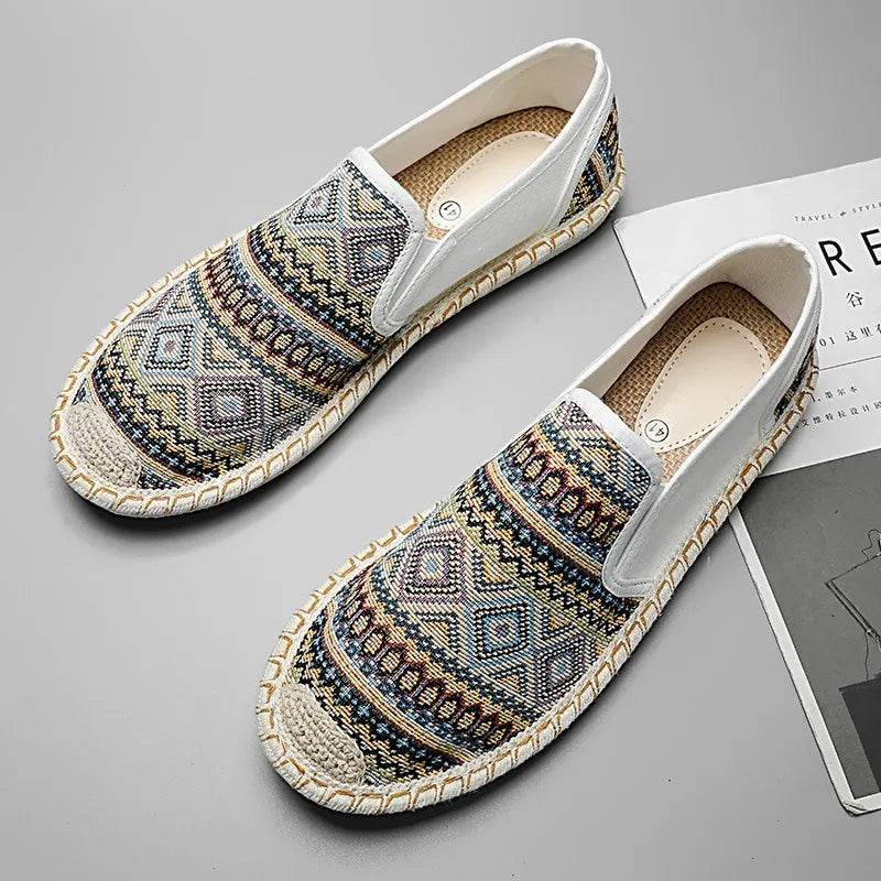 Buy Center Ethnic Style Men's Slip-On Flats - Comfortable Summer Sneakers - Buy Center UK