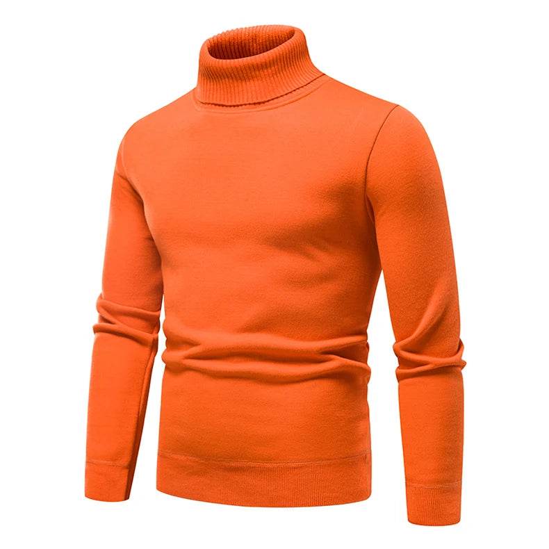 Buy Center Men's Turtleneck Sweater - Cozy Solid Color Casual Knit - Buy Center UK
