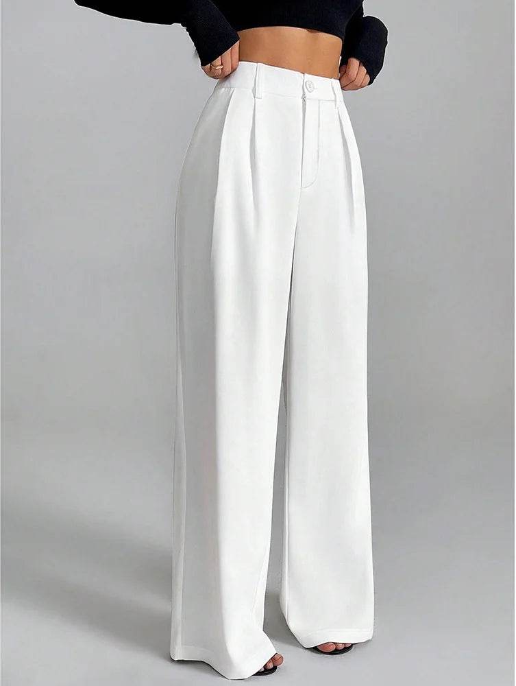 Buy Center Women's Baggy Pants - Elastic Waist, Wide Leg Design - Buy Center UK