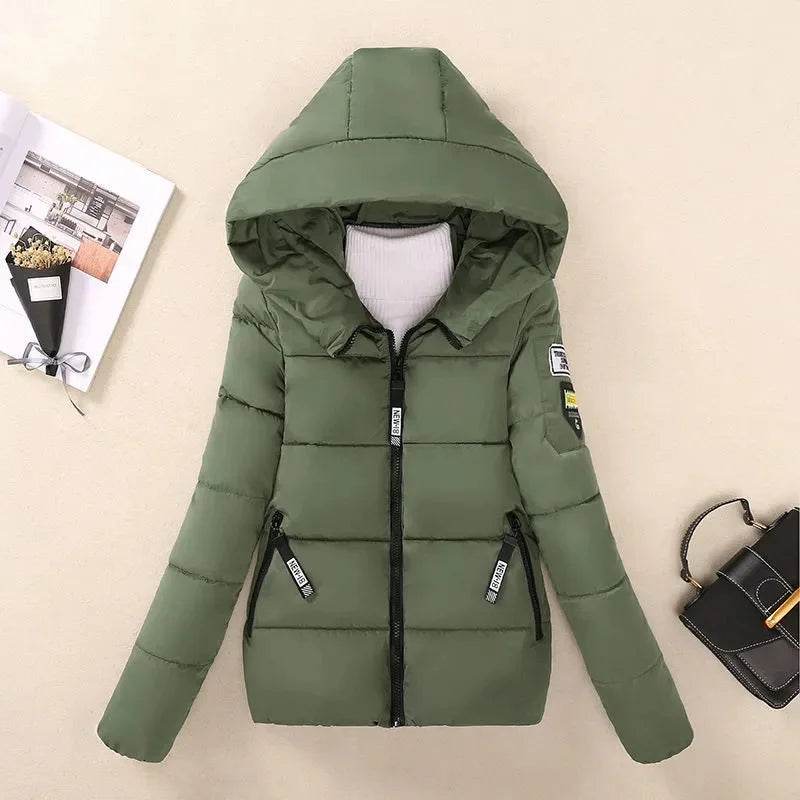 Buy Center Women's Hooded Winter Jacket - Warm Cotton Padded Parka - Buy Center UK
