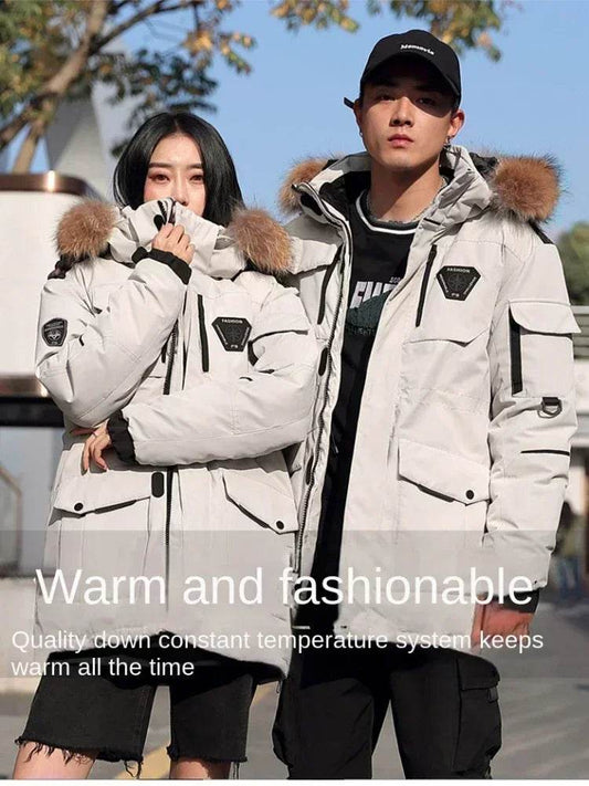 Buy Center Winter Down Jacket - 90% Duck Down, Fur Collar for -30°C - Buy Center UK